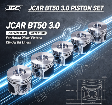 JCAR BT50 3.0 Over Size 0.50 WEY1 11SBX Zestaw tłoków dla Mazdy Diesel Kit Cylinder Liner Liners Set tłokowy silnika