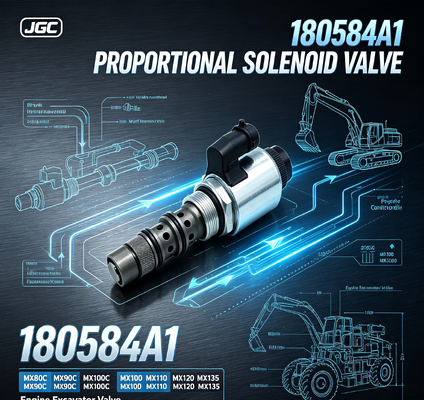 180584A1 Proporcjonalny zawór magnetyczny dla MX80C MX90C MX100C MX100 MX110 MX120 MX135 Części zamienne zaworu koparki silnika