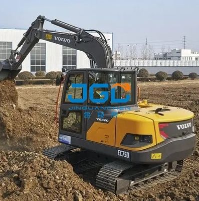 Koparka EC75D Szklane przednie górne i dolne lewe drzwi Popchnij prawą tylną przednią szybę Duży świetlik