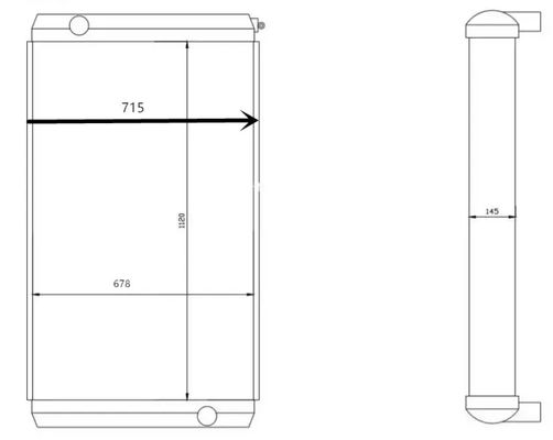Radiator aluminiowy do koparki L180F L50E L220E 11110637 11110685