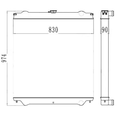 ZAX200 ZAX200-6 ZAX200-1 EX200-6 Radiator 4448338 4424522 4448104 DBX1900009 4431629 Do koparek