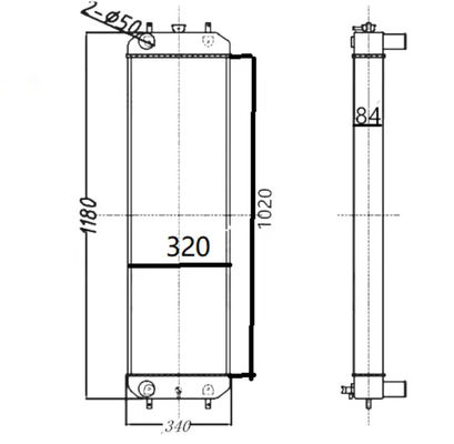 Radiator aluminiowy do części koparek ZAX240-3 4650355