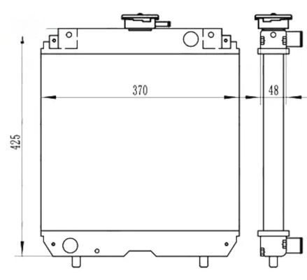 Aluminiowy zbiornik wodny KX15 Radiator do koparki wysokiej jakości