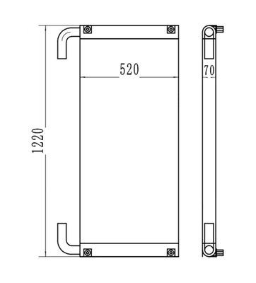 ZAX360H-3 Chłodziarz oleju do koparki 4648857 z materiałami aluminiowymi