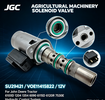 SU29421 VOE11415822 12V zawór magnetyczny dla ciągnika 6100D 1204 1354 6090 6115D 6120R 7530E Część maszyny rolniczej