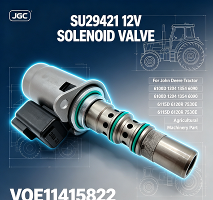 SU29421 VOE11415822 12V zawór magnetyczny dla ciągnika 6100D 1204 1354 6090 6115D 6120R 7530E Część maszyny rolniczej