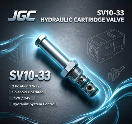 SV10-33 Zawór kierunkowy sterowany magnetycznym 2 Pozycja 3 Drogowy Zawór hydrauliczny z wtryskiem magnetycznym 12V 24V