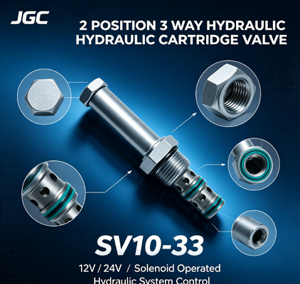 SV10-33 Zawór kierunkowy sterowany magnetycznym 2 Pozycja 3 Drogowy Zawór hydrauliczny z wtryskiem magnetycznym 12V 24V