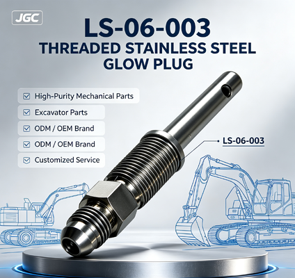 LS-06-003 Niestandardowe części mechaniczne o wysokiej czystości Części koparki Węzły ze stali nierdzewnej Wtyczka świecąca Model ODM / OEM Marka
