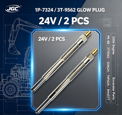 1P-7324 3T-9562 24V Glow Plug 2 PCS 3306 Silnik SONOCMP Diesel Glow Plug dla PK-98 3T9562 3S9624 7M1634 9H4577 Części koparki
