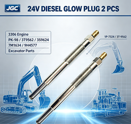 1P-7324 3T-9562 24V Glow Plug 2 PCS 3306 Silnik SONOCMP Diesel Glow Plug dla PK-98 3T9562 3S9624 7M1634 9H4577 Części koparki