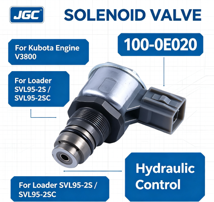 100-0E020 Zawór elektromagnetyczny części koparki do silnika Kubota V3800 Ładowarka SVL95-2S SVL95-2SC