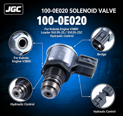 100-0E020 Zawór elektromagnetyczny części koparki do silnika Kubota V3800 Ładowarka SVL95-2S SVL95-2SC