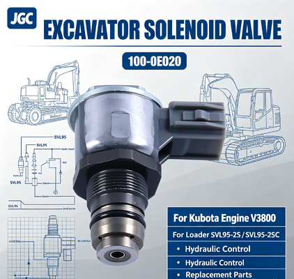 100-0E020 Zawór elektromagnetyczny części koparki do silnika Kubota V3800 Ładowarka SVL95-2S SVL95-2SC