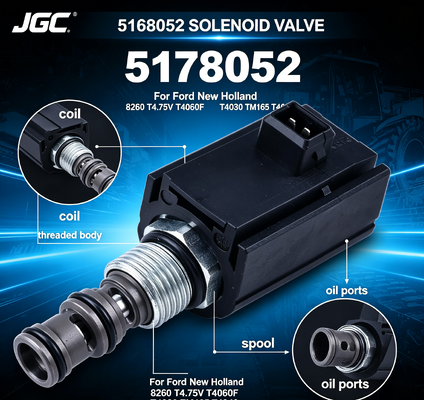 5168052 Zawór elektromagnetyczny do części koparek dla Ford New Holland 8260 T4.75V T4060F T4030 TM165 T4040