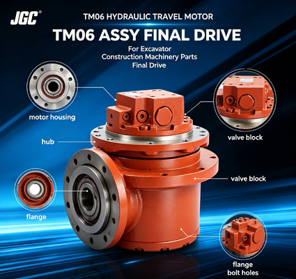 TM06 Części maszyn budowlanych Hydraulic Travel Motor Assy Final Drive for Excavator